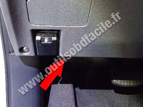 Fiat Fullback - Fuel door command lever