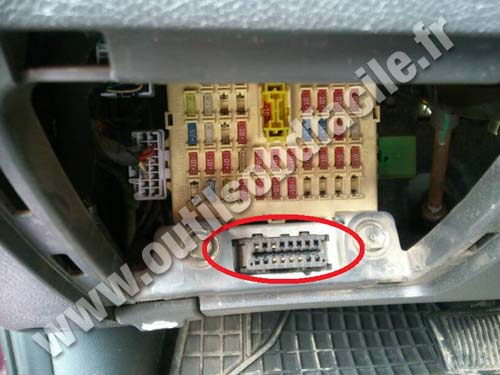 Here is the OBD II diagnostic plug