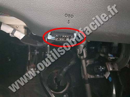 Hyundai Tucson - OBD port